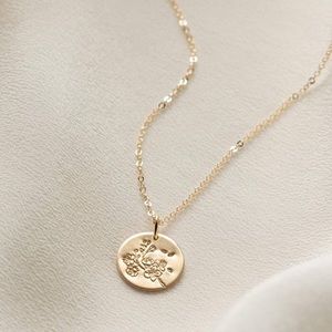 Cherry Blossom March Flower Japanese Necklace